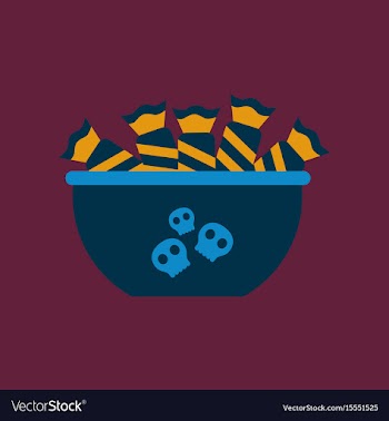 Flat icon on background of halloween candy vector image
