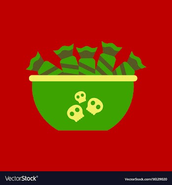 Flat icon on background of halloween candy vector image