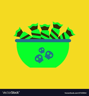 Flat icon on background of halloween candy vector image