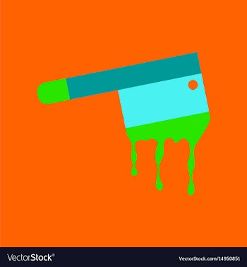 Flat icon on background of knife blood vector image