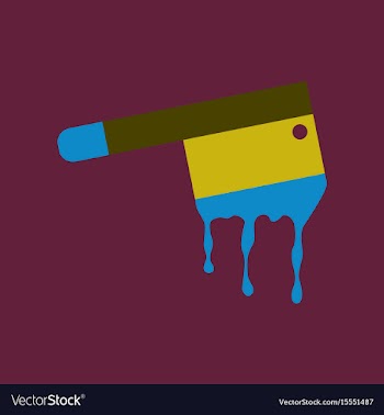 Flat icon on background of knife blood vector image