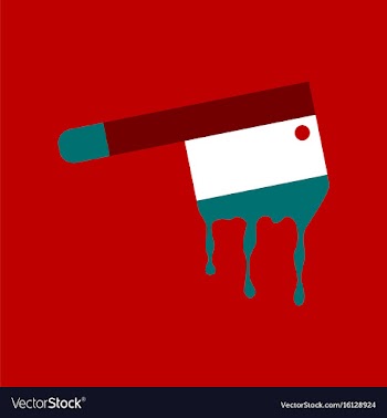Flat icon on background of knife blood vector image