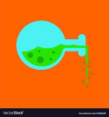 Flat icon on background of potion bottle vector image