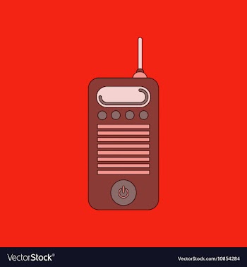 Flat icon on background old cell phone vector image