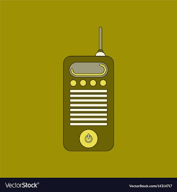 Flat icon on background old cell phone vector image