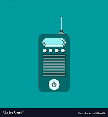 Flat icon on background old cell phone vector image