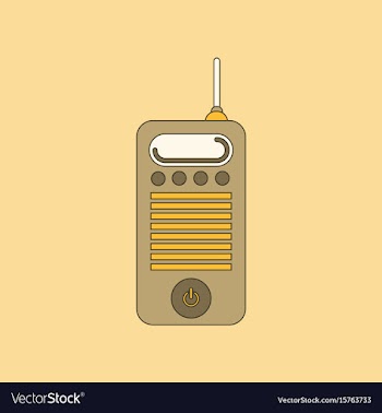 Flat icon on background old cell phone vector image