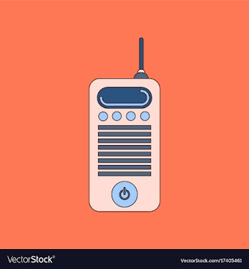 Flat icon on background old cell phone vector image