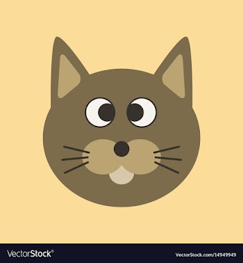 Flat icon on background pet cat vector image