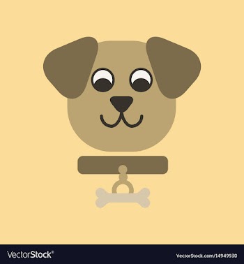 Flat icon on background pet dog vector image