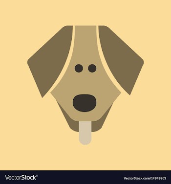 Flat icon on background pet dog vector image