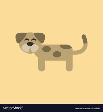 Flat icon on background pet dog vector image