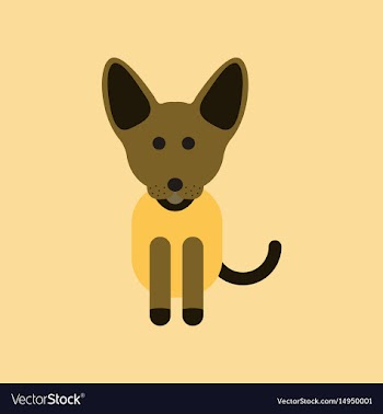 Flat icon on background pet dog vector image
