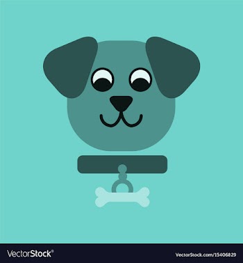 Flat icon on background pet dog vector image
