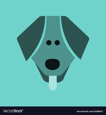 Flat icon on background pet dog vector image