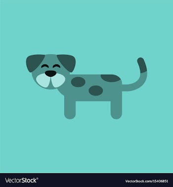 Flat icon on background pet dog vector image