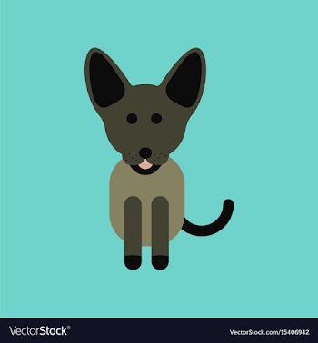 Flat icon on background pet dog vector image