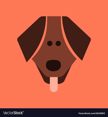 Flat icon on background pet dog vector image