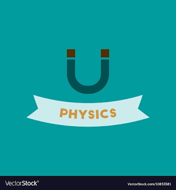 Flat icon on background physics lesson vector image