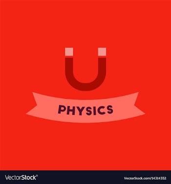 Flat icon on background physics lesson vector image