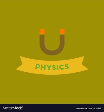 Flat icon on background physics lesson vector image