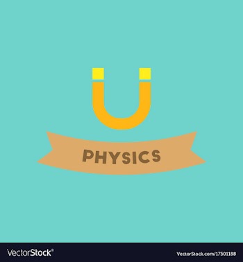 Flat icon on background physics lesson vector image