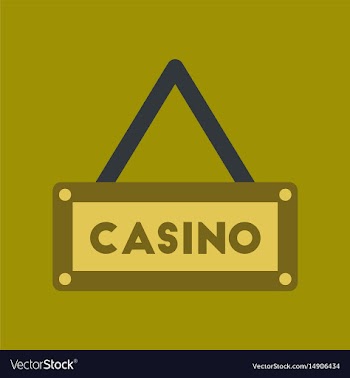 Flat icon on background poker casino sign vector image