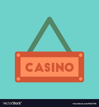 Flat icon on background poker casino sign vector image