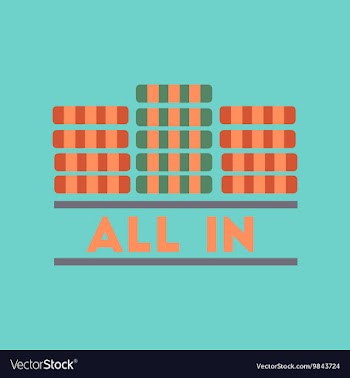 Flat icon on background poker chips all in vector image