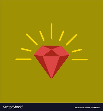 Flat icon on background poker diamond symbol vector image
