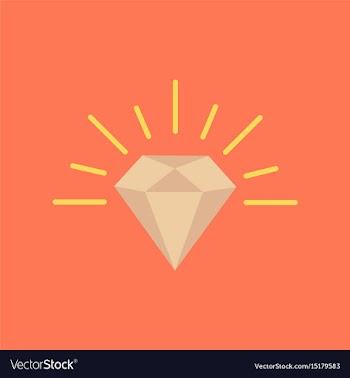 Flat icon on background poker diamond symbol vector image