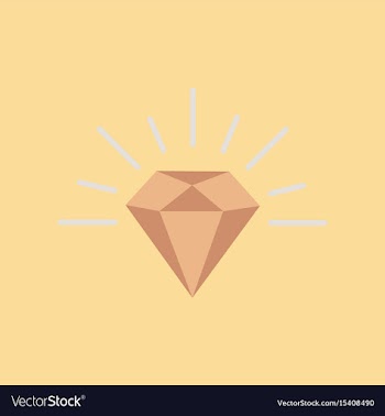 Flat icon on background poker diamond symbol vector image