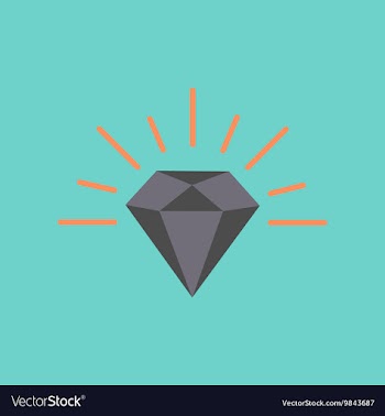Flat icon on background poker diamond symbol vector image