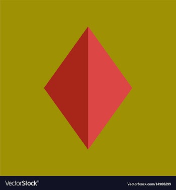 Flat icon on background poker diamonds suit vector image