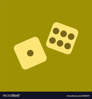 Flat icon on background poker dice lucky vector image
