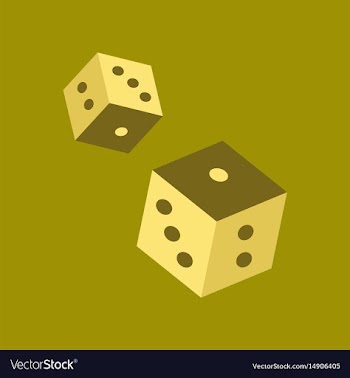 Flat icon on background poker dice lucky vector image