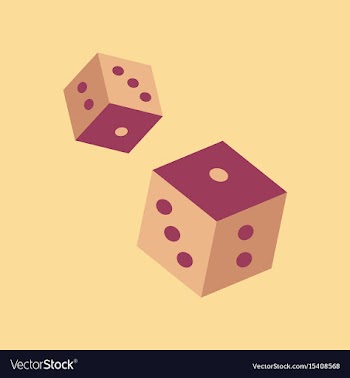 Flat icon on background poker dice lucky vector image