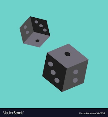 Flat icon on background poker dice lucky vector image