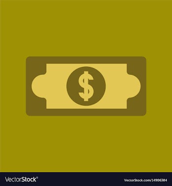 Flat icon on background poker dollar money vector image