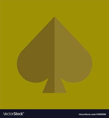 Flat icon on background poker game spades vector image