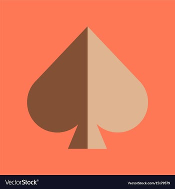 Flat icon on background poker game spades vector image