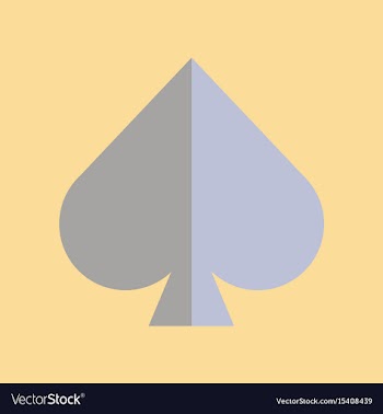 Flat icon on background poker game spades vector image