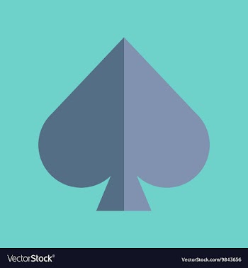 Flat icon on background poker game spades vector image