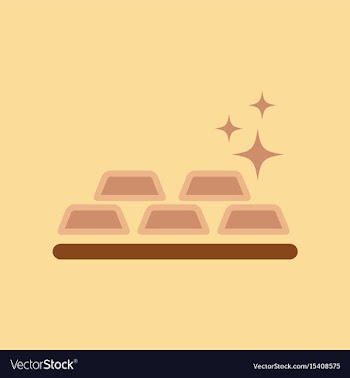 Flat icon on background poker gold bullion vector image