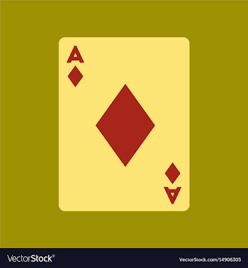 Flat icon on background poker playing card vector image