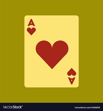 Flat icon on background poker playing card vector image