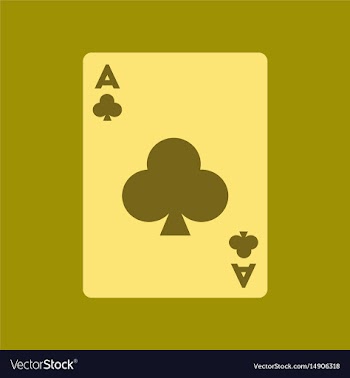 Flat icon on background poker playing card vector image