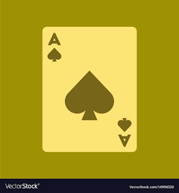 Flat icon on background poker playing card vector image
