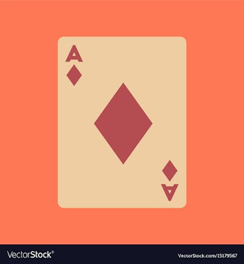 Flat icon on background poker playing card vector image
