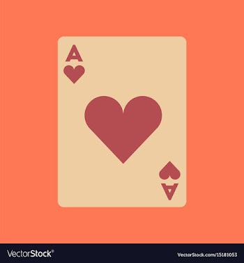 Flat icon on background poker playing card vector image
